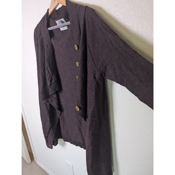 The North Face 100% Wool Purple Brown Button Cardigan Sweater Women XL Outdoorsy - Picture 3 of 14